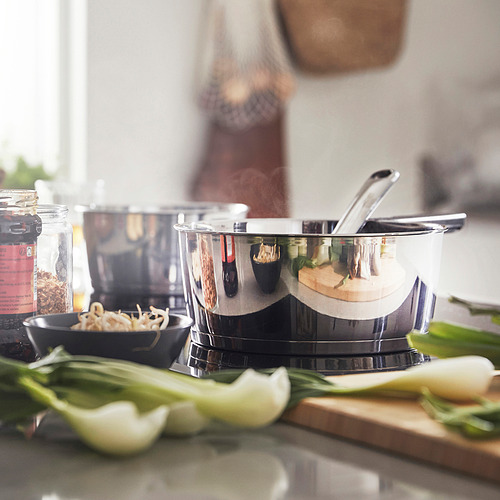 SLÄTROCKA cookware kit with detachable handle