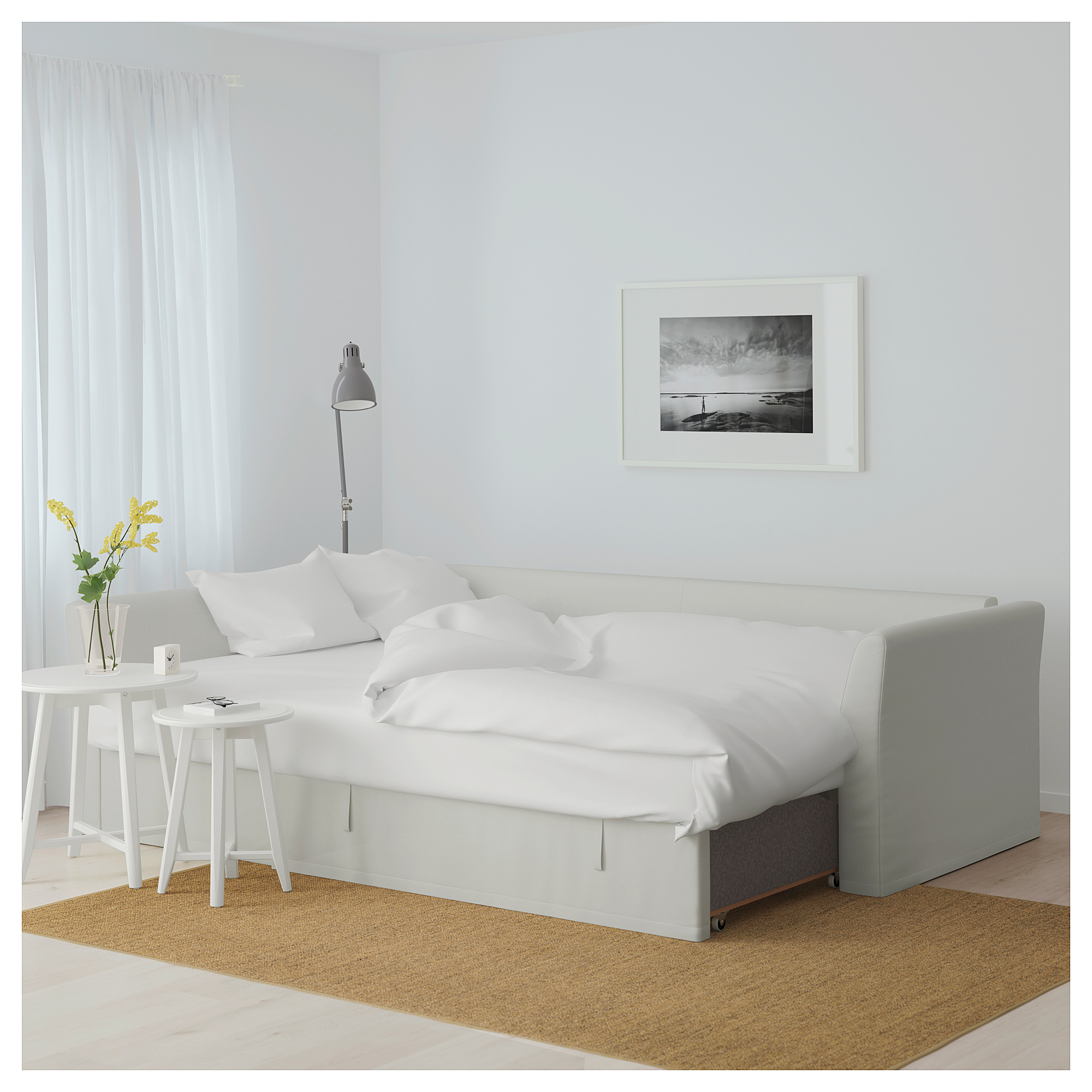 Holmsund 角位梳化床 可貯物 Orrsta 淺白灰色 Ikea 香港及澳門
