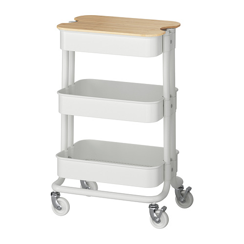 RÅSKOG/NORRÅVA - 附蓋活動几, 白色, 28x38x61 厘米 | IKEA 香港及澳門 - PE982782_S4