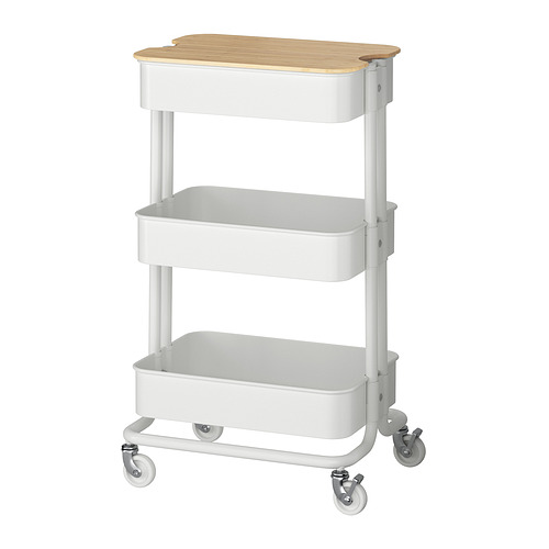 RÅSKOG/NORRÅVA - 附蓋活動几, 白色, 35x45x77 厘米 | IKEA 香港及澳門 - PE982784_S4