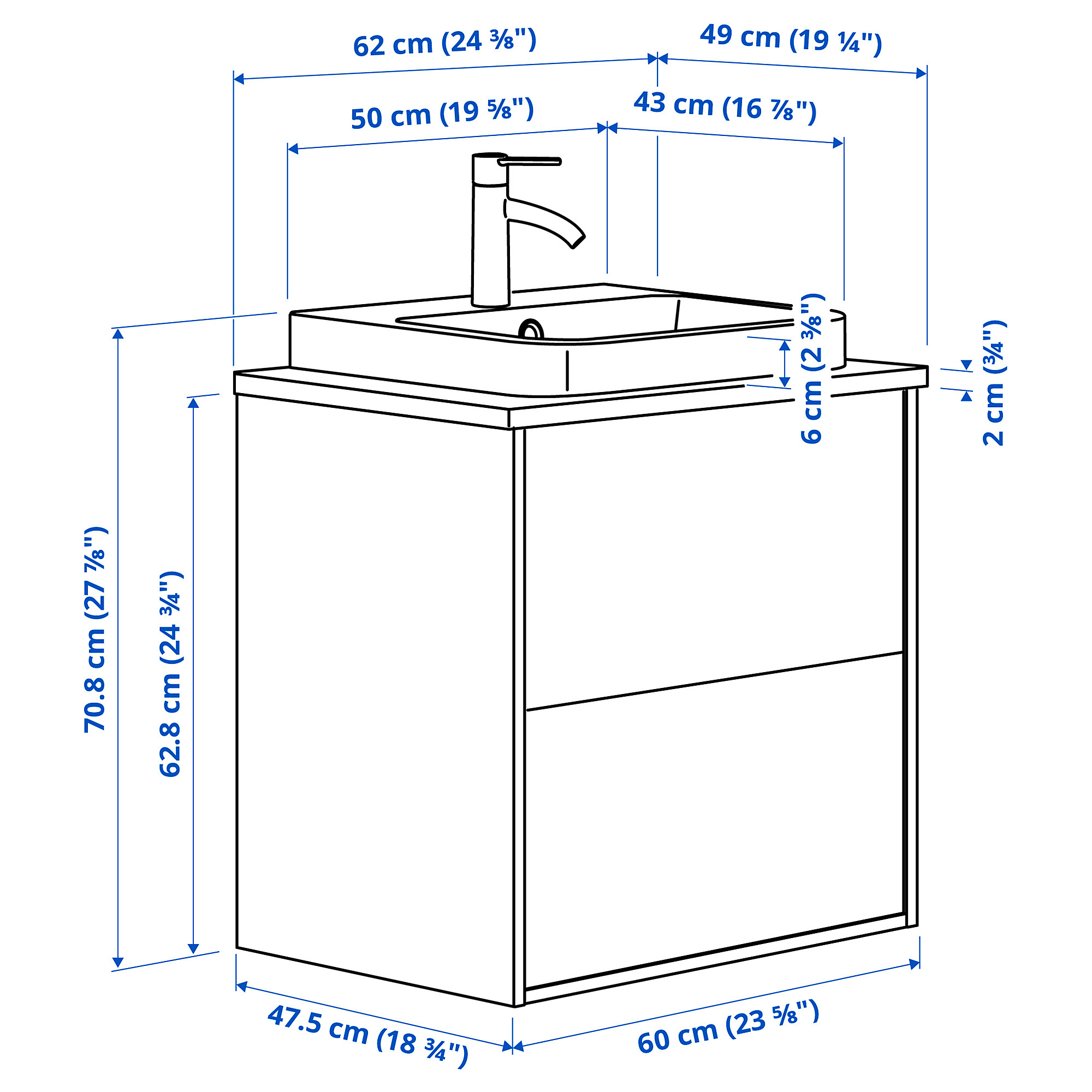 BACKSJÖN/ÄNGSJÖN wash-stnd w drawers/wash-basin/tap