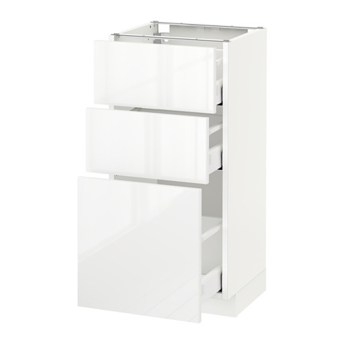 METOD base cabinet with 3 drawers