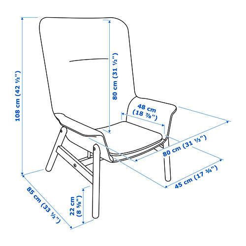 VEDBO high-back armchair