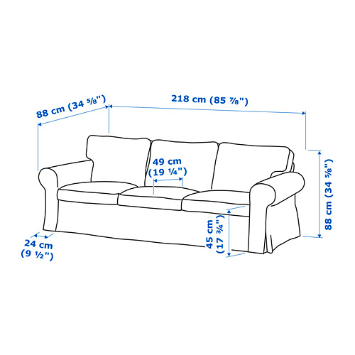 EKTORP 3-seat sofa