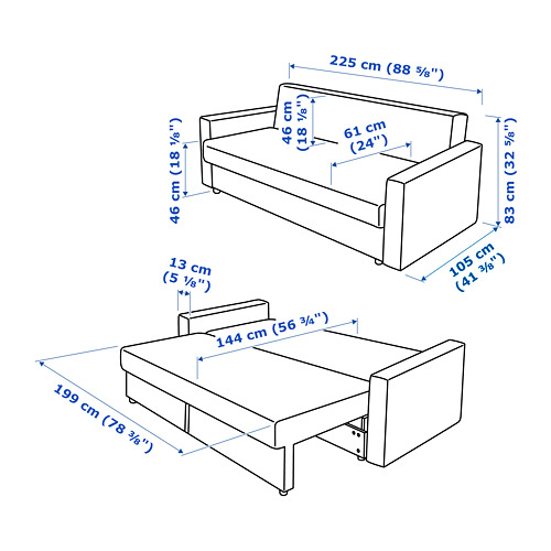 FRIHETEN 3-seat sofa-bed