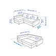 KLAGSHAMN/FRIHETEN corner sofa-bed with storage