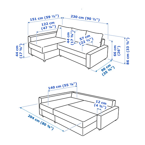 FRIHETEN corner sofa-bed with storage