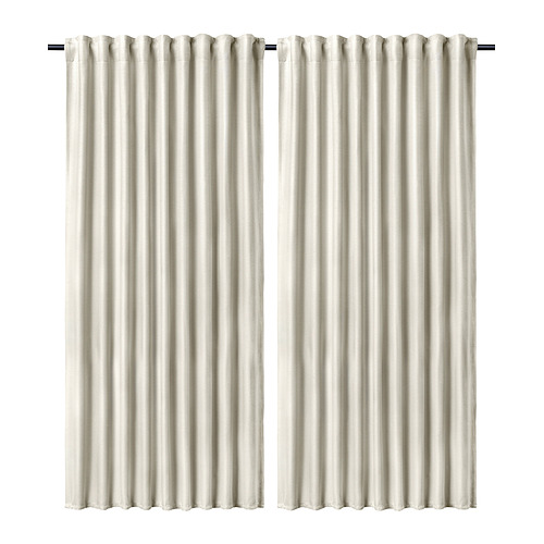 ANNAKAJSA - room darkening curtains, 1 pair, white/with heading tape, 145x250 cm | IKEA Hong Kong and Macau - E1015938_S4