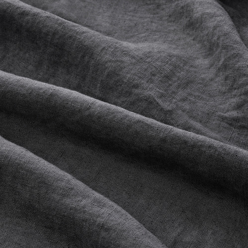DYTÅG duvet cover and 2 pillowcases, dark grey, 240x220/50x80 cm