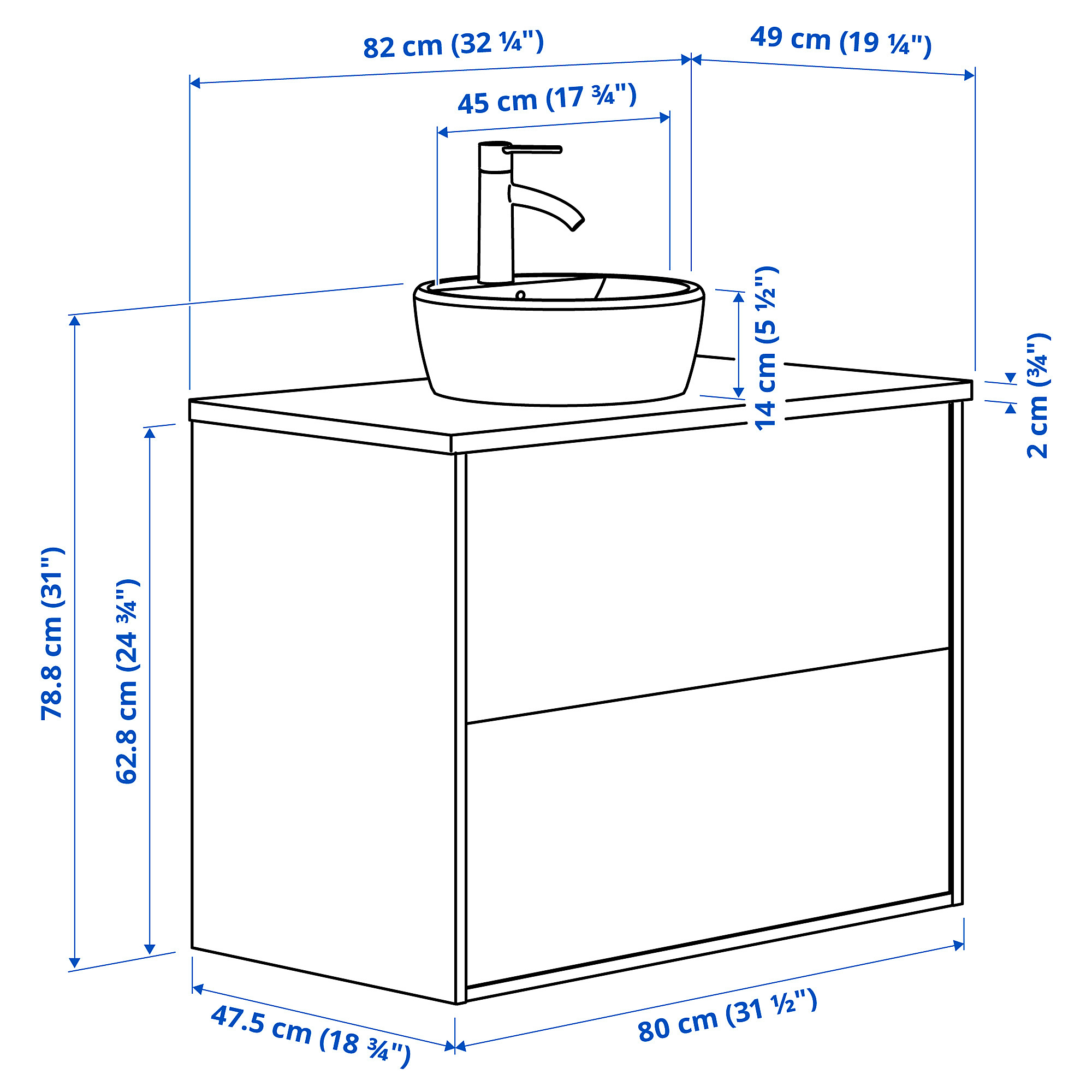 HAVBÄCK/TÖRNVIKEN wash-stnd w drawers/wash-basin/tap
