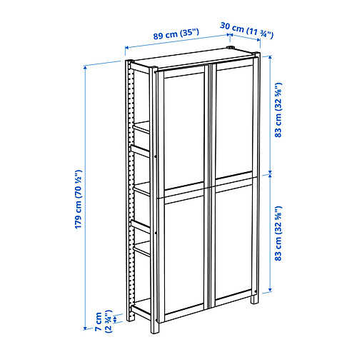 IVAR shelving unit with doors