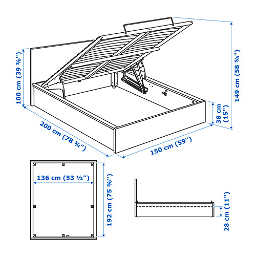 MALM ottoman bed