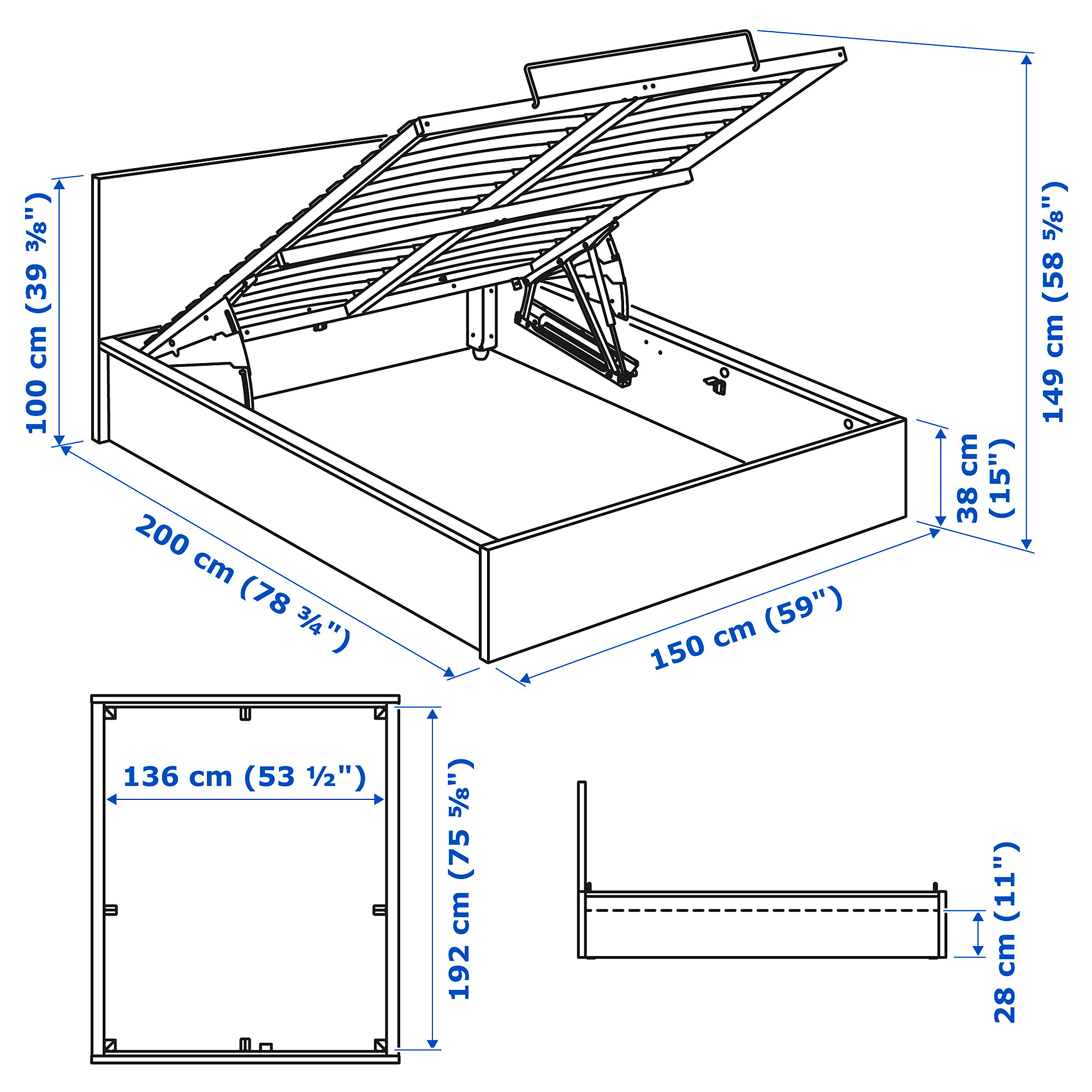 MALM ottoman bed