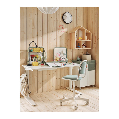 ÖRFJÄLL - children's desk chair, white/Vissle light green ÖRFJÄLL - children's desk chair, white/Vissle light green