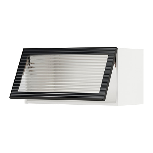 METOD wall cab horizontal w glass door