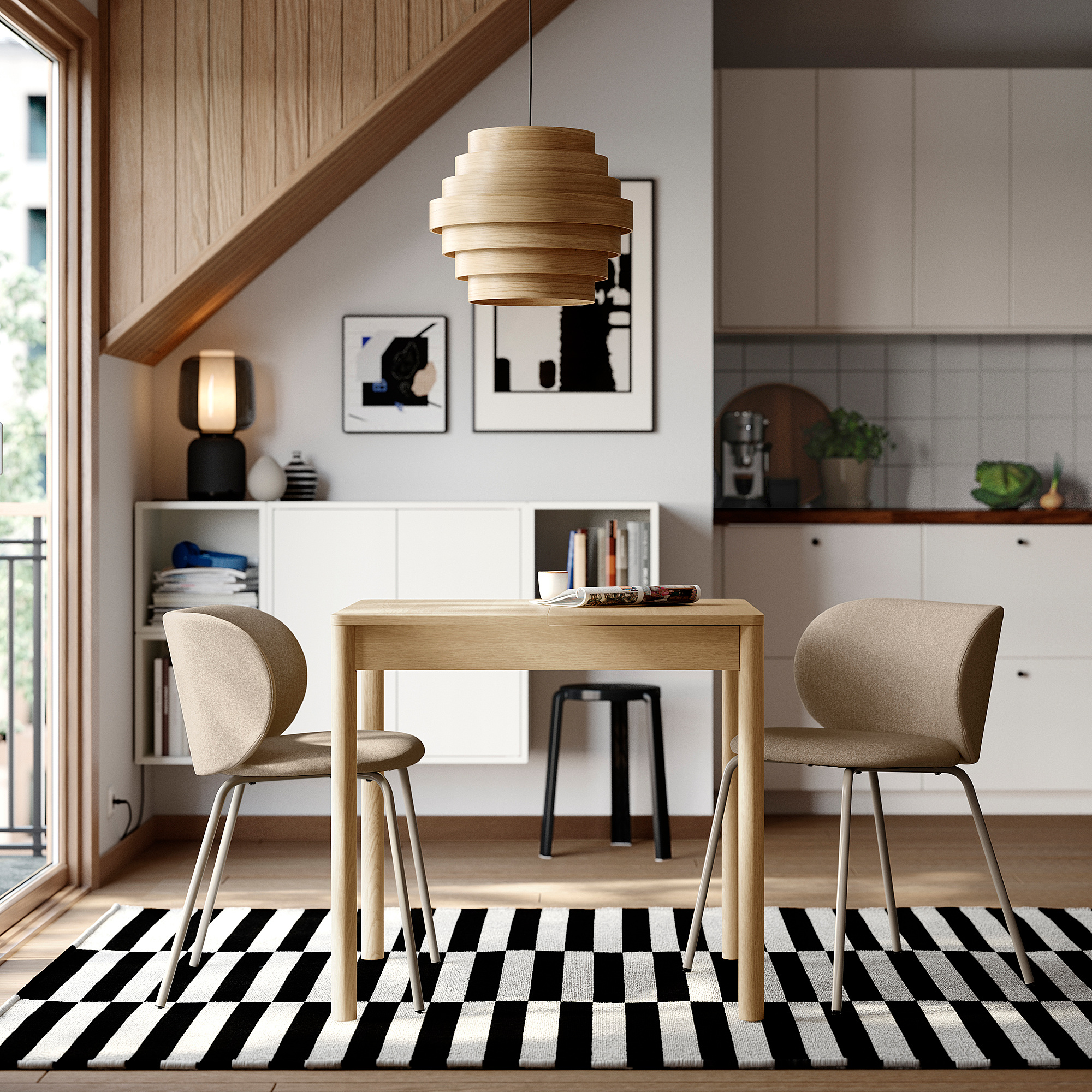 KRYLBO/TONSTAD table and 2 chairs
