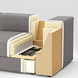 JÄTTEBO modular corner sofa, 6 seat