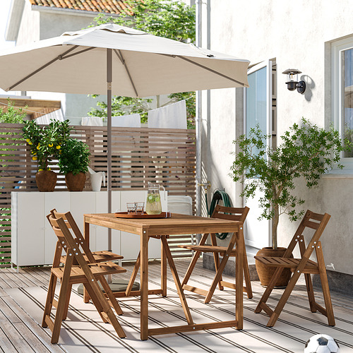 NÄMMARÖ table+4 folding chairs, outdoor