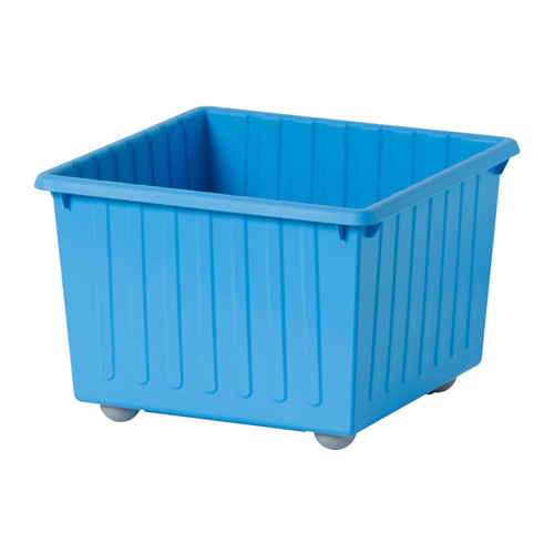 GLIS Box with lid, yellow/blue, 6 ¾x4 - IKEA