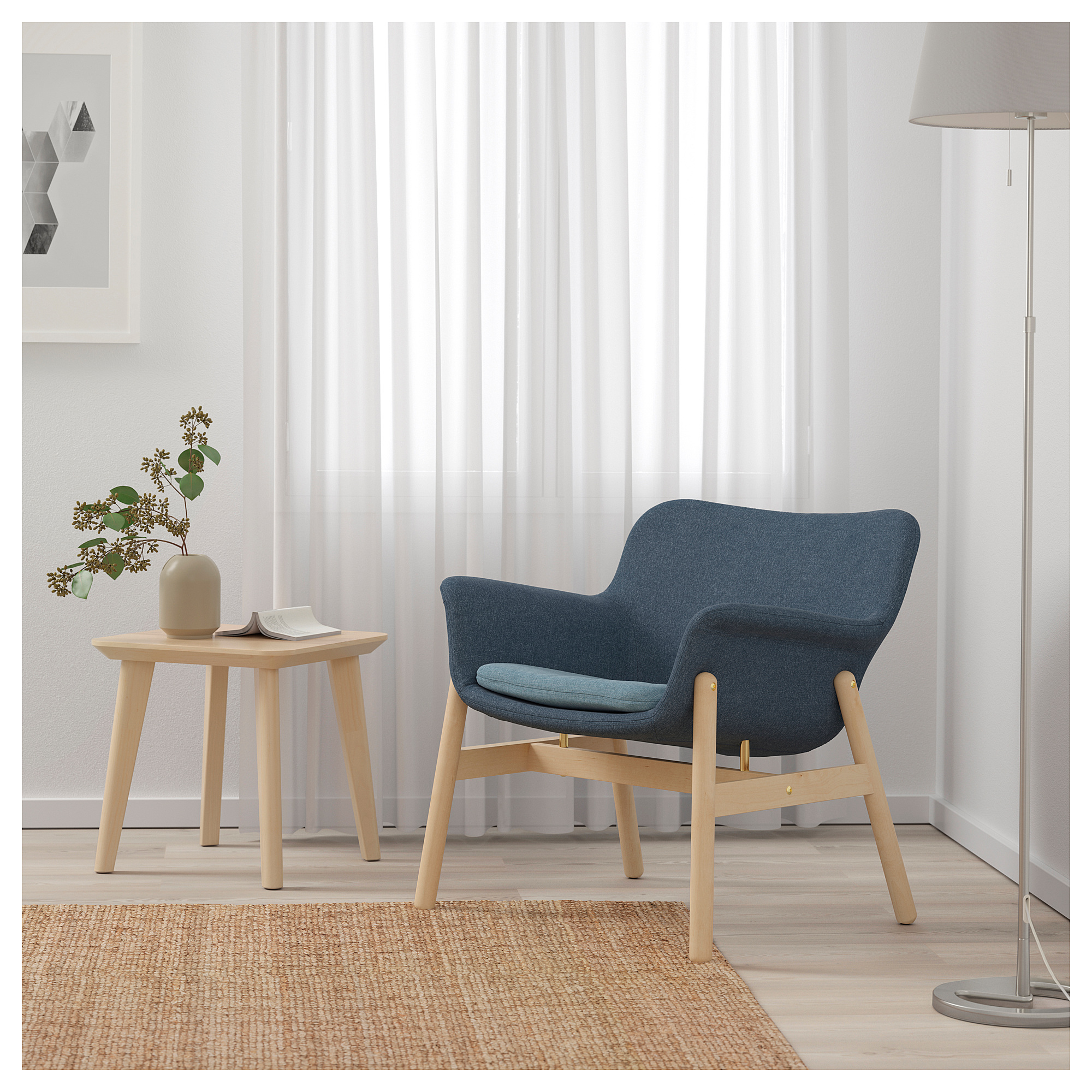 VEDBO armchair, Gunnared blue IKEA Hong Kong and Macau
