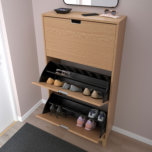 STÄLL shoe cabinet with 3 compartments