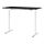 BEKANT - 升降式書檯, 染黑梣木飾面/白色 | IKEA 香港及澳門 - PE739662_S1