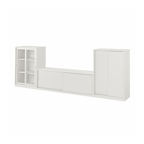 TONSTAD TV/storage comb with sliding doors