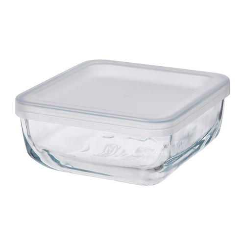 HAVSTOBIS Food container with lid, set of 5, clear/multicolor - IKEA