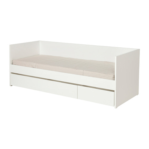 VIHALS day-bed with storage/1 mattress
