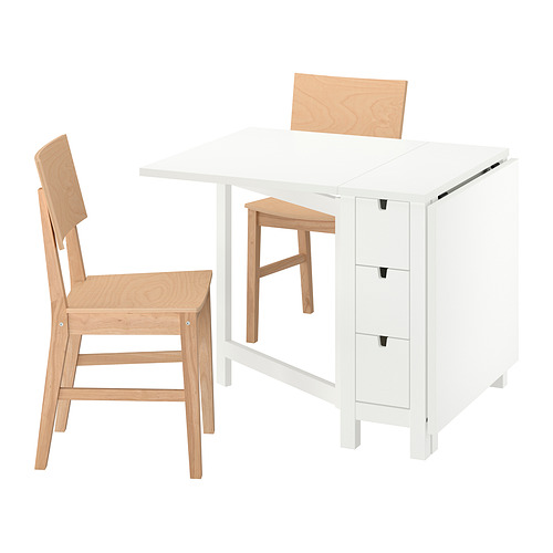 NORDEN/KARSKÄR table and 2 chairs