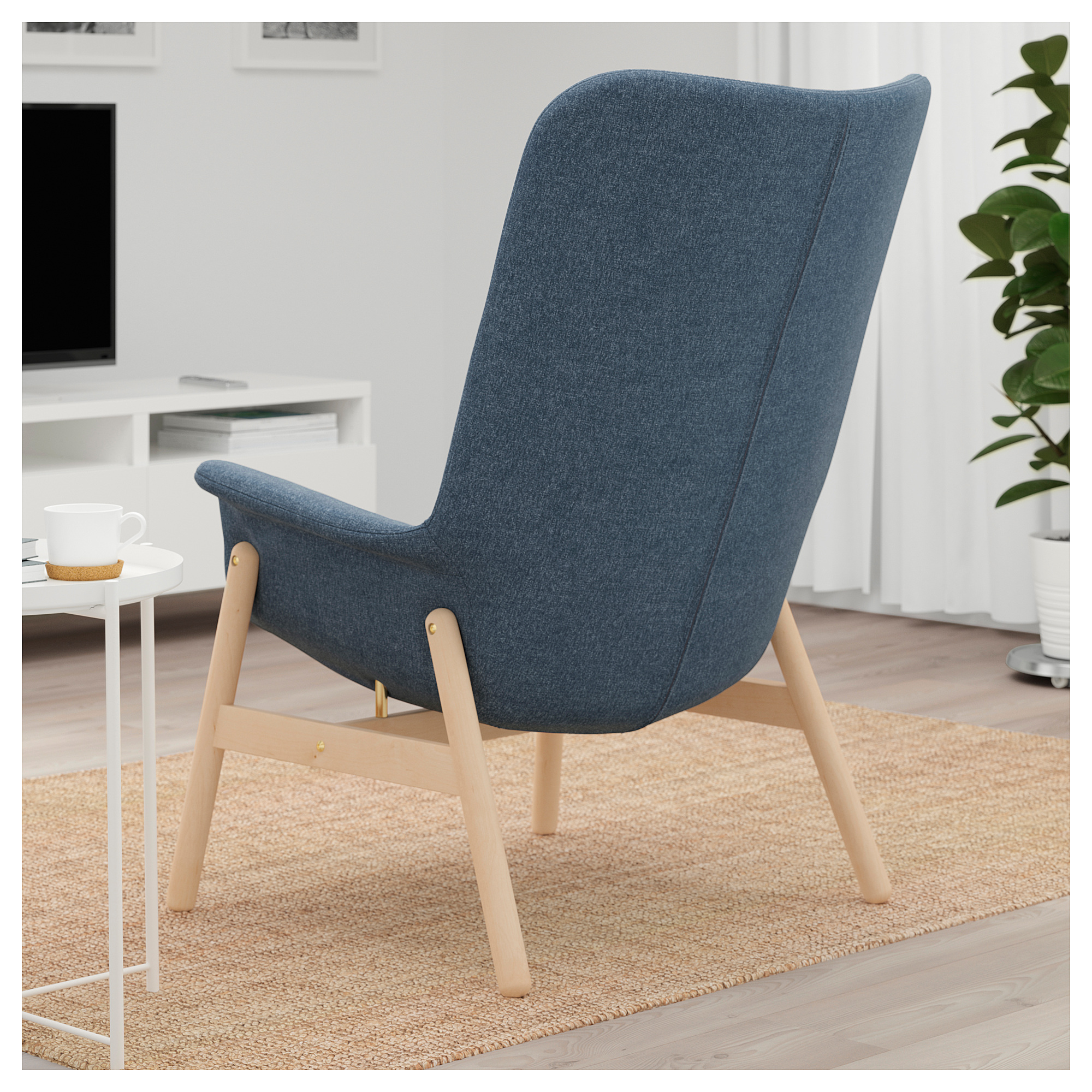 VEDBO highback armchair, Gunnared blue IKEA Hong Kong and Macau