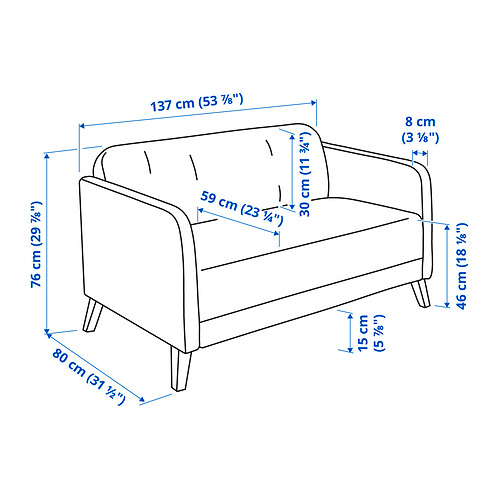 LINANÄS - 2-seat sofa, Vissle dark grey | IKEA Hong Kong and Macau