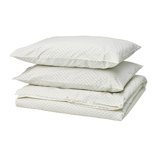 BANDKNIPPE duvet cover and 2 pillowcases