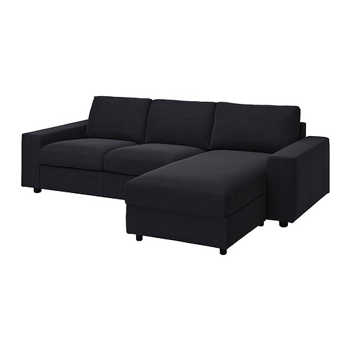 VIMLE cover 3-seat sofa w chaise longue