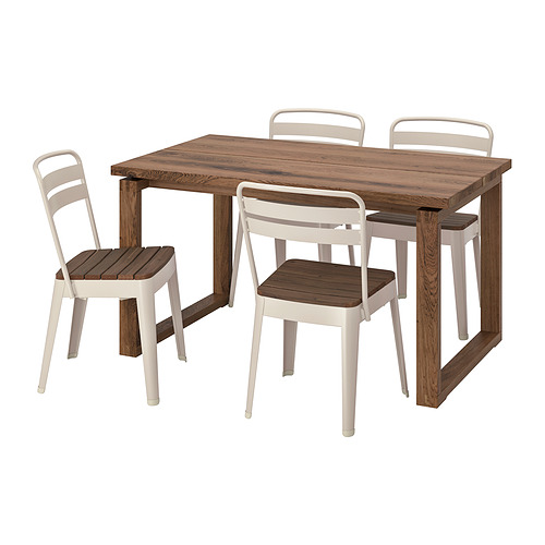 NORRMANSÖ/MÖRBYLÅNGA table and 4 chairs