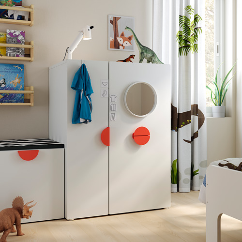 SMÅSTAD wardrobe with pull-out unit