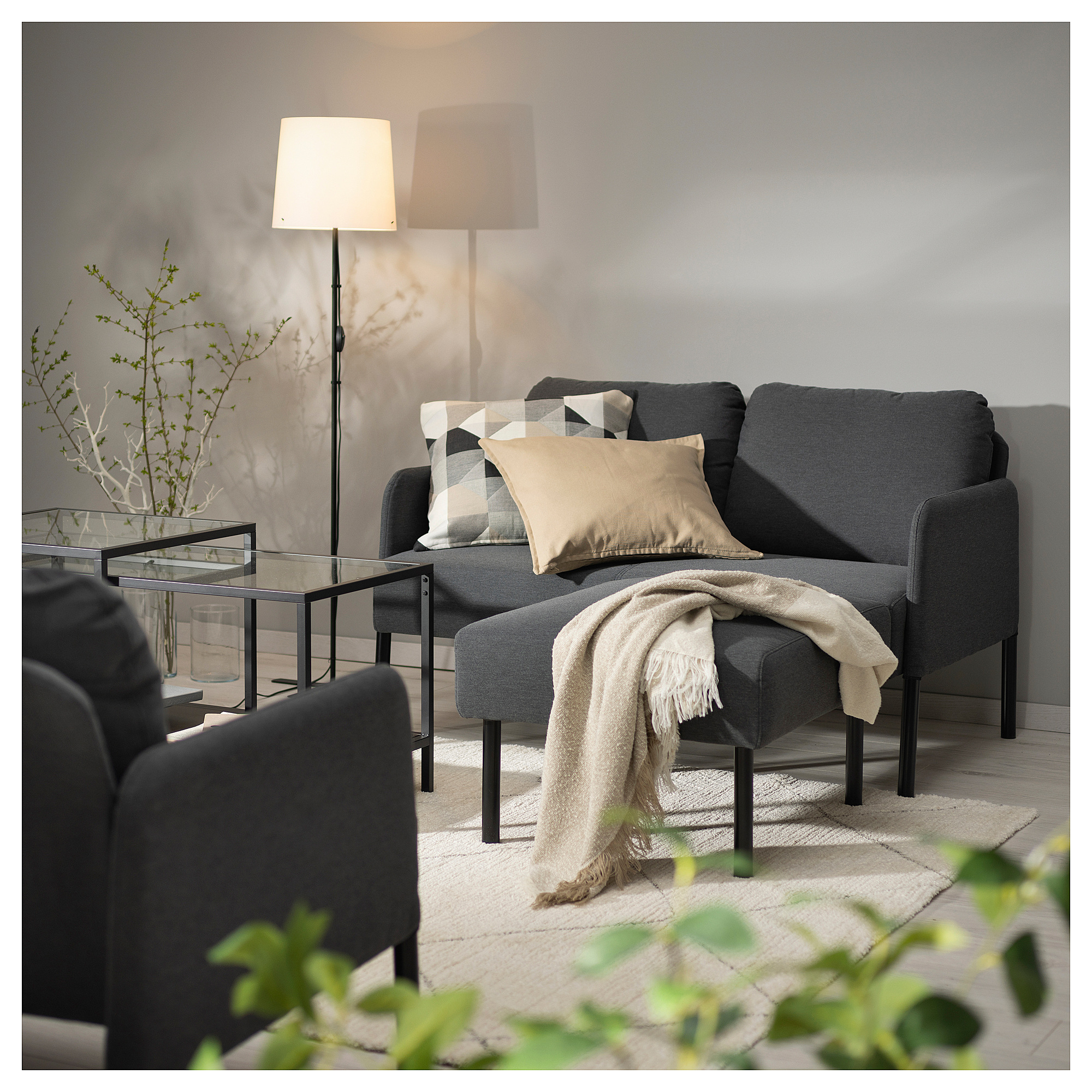 GLOSTAD 2-seat sofa with chaise longue