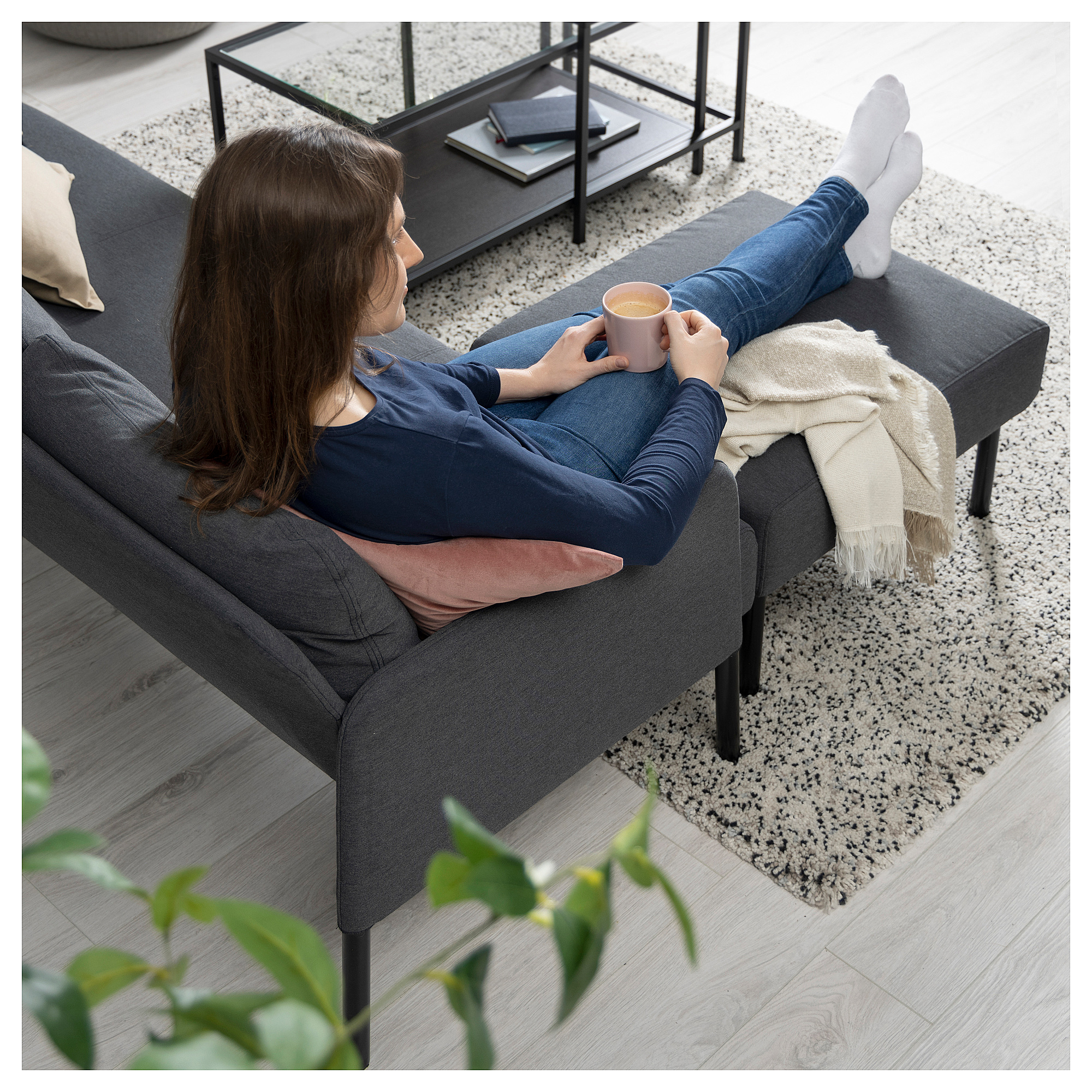 GLOSTAD 2-seat sofa with chaise longue