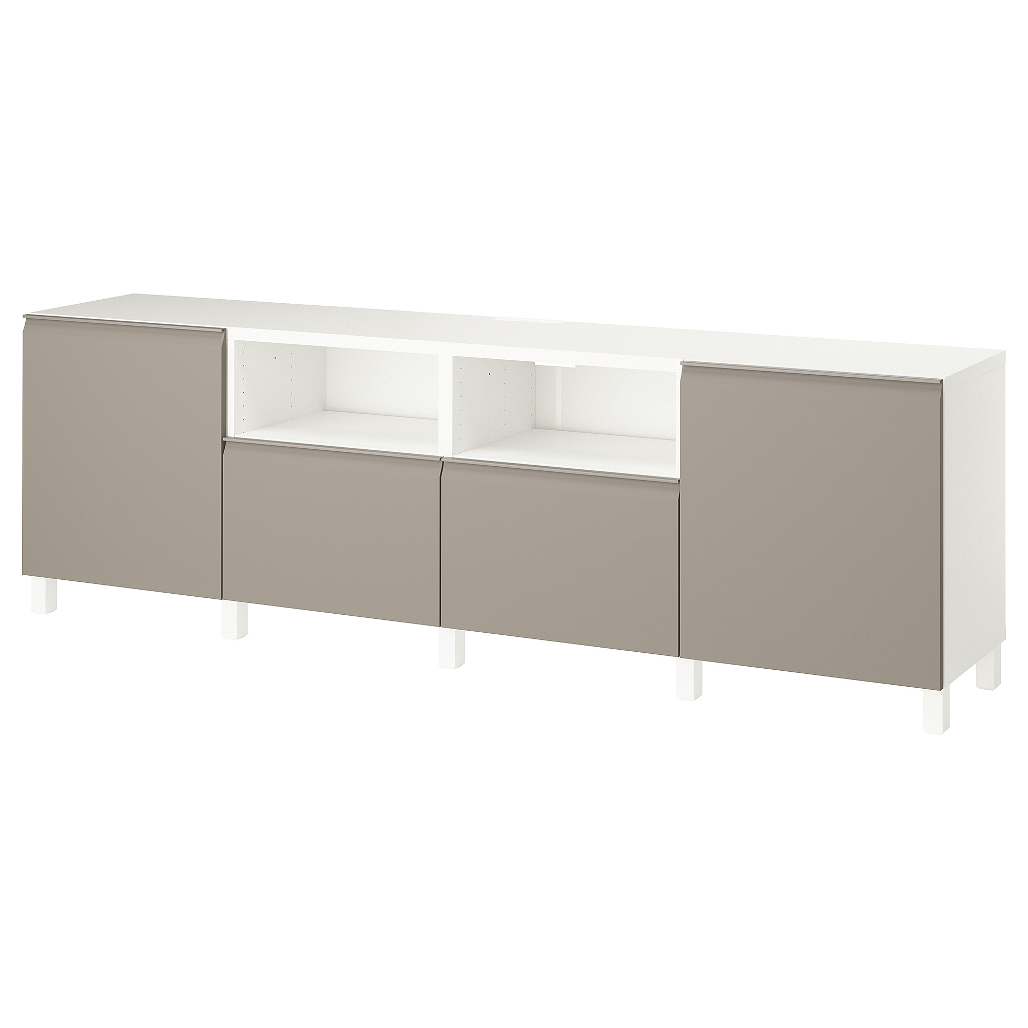 BESTÅ - TV bench with doors and drawers, white/Hammarsmed/Stubbarp