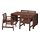 ÄPPLARÖ - 戶外檯連扶手椅及長凳組合, 染褐色 | IKEA 香港及澳門 - PE740360_S1