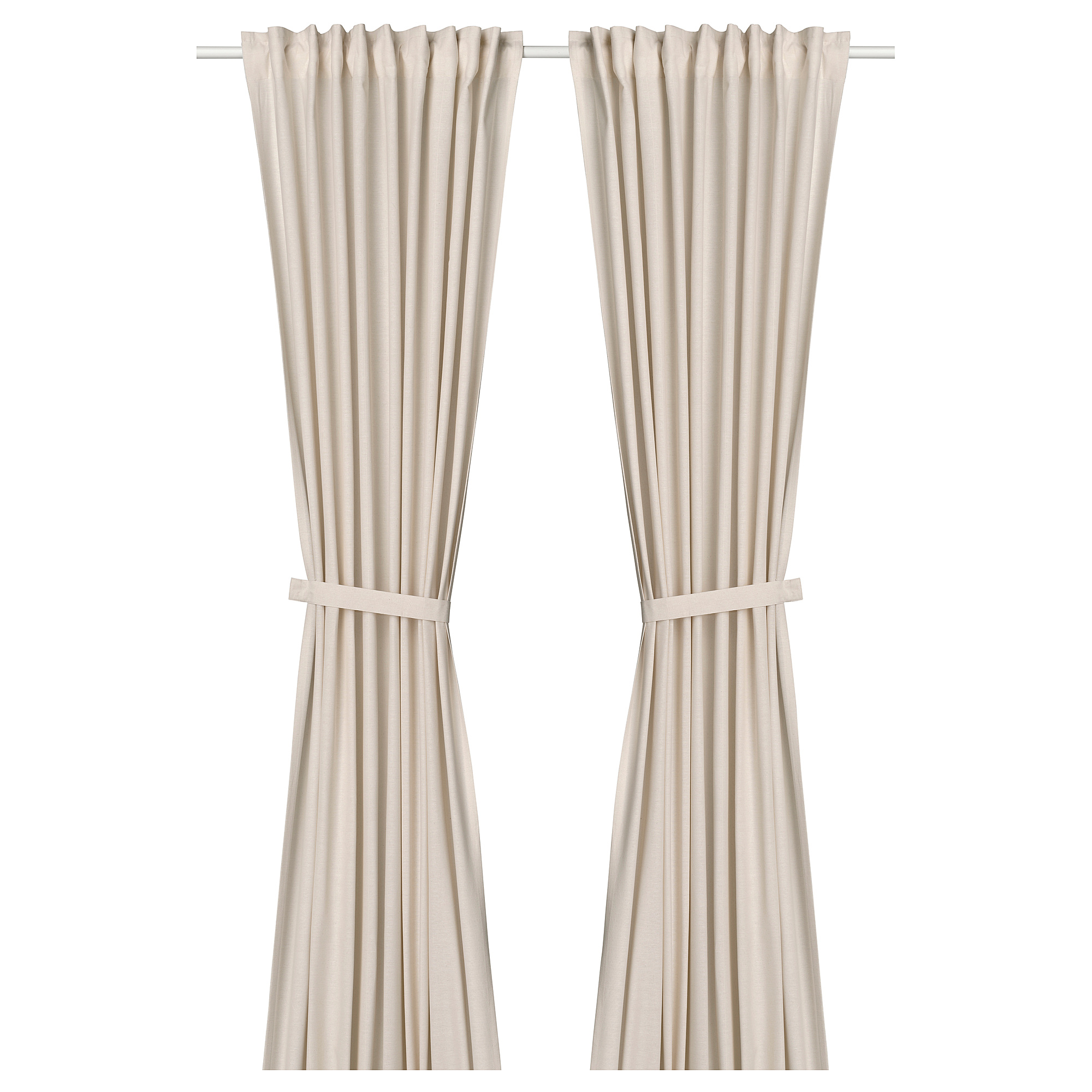 LENDA curtains with tie-backs, 1 pair