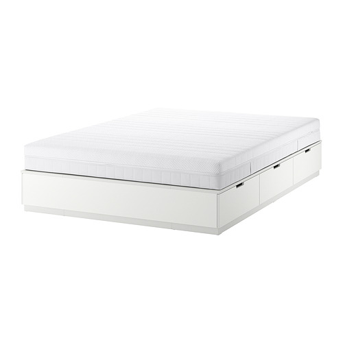 NORDLI bed frame with storage and mattress