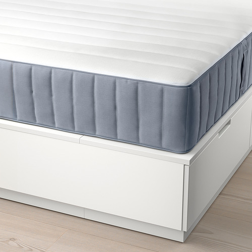 NORDLI bed frame with storage and mattress