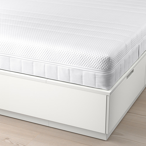 NORDLI bed frame with storage and mattress