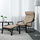 POÄNG - armchair and footstool, black-brown/Hillared beige | IKEA Hong Kong and Macau - PE629087_S1