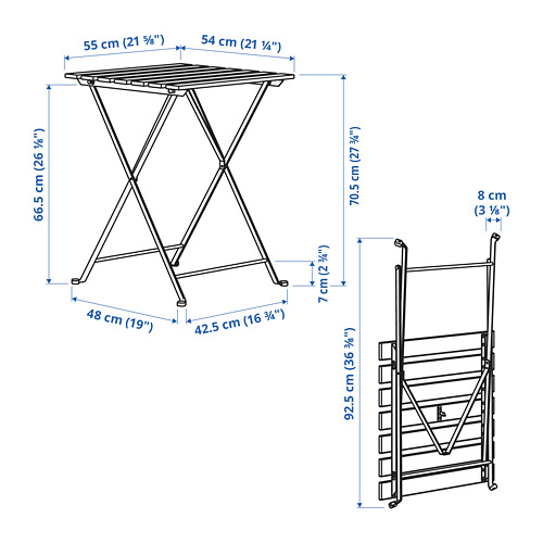 TÄRNÖ table+2 chairs, outdoor