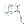 MITTZON foldable table with castors