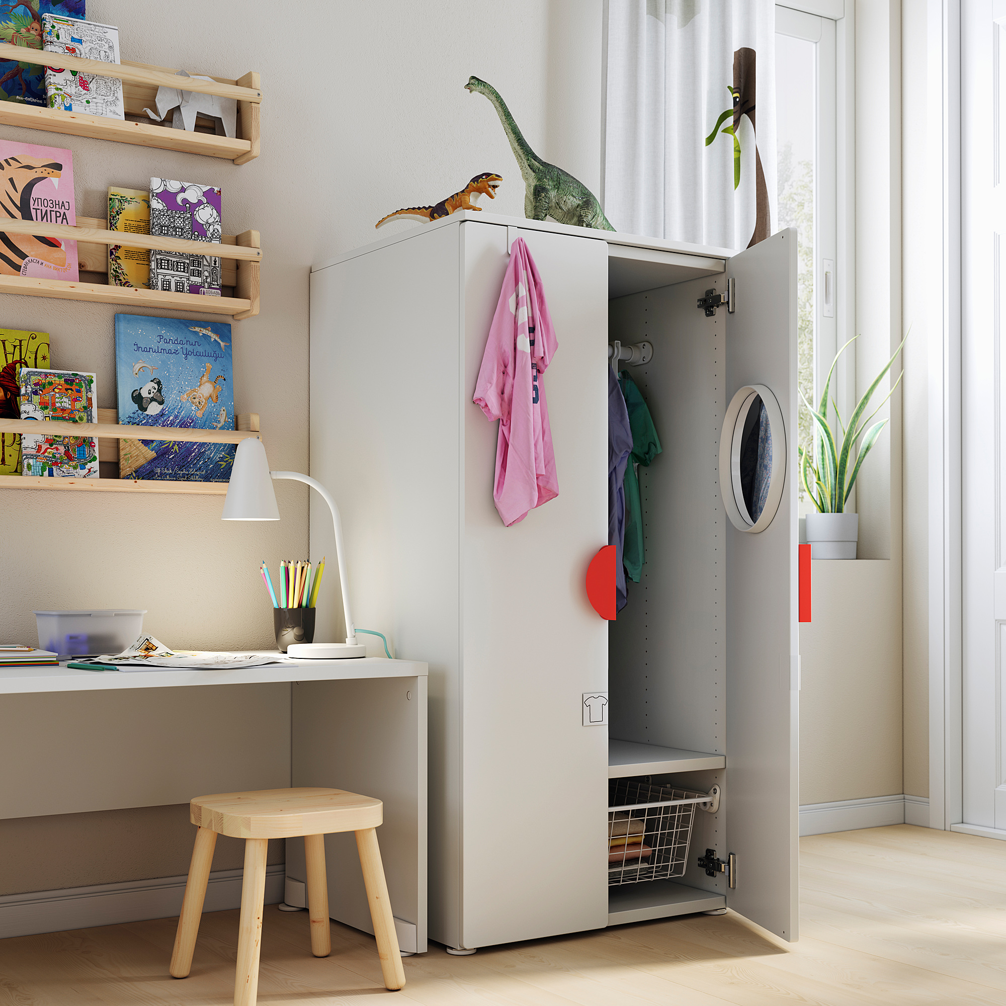 PLATSA/SMÅSTAD wardrobe, white/grey IKEA Hong Kong and Macau