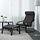 POÄNG - armchair and footstool, black-brown/Hillared anthracite | IKEA Hong Kong and Macau - PE629083_S1