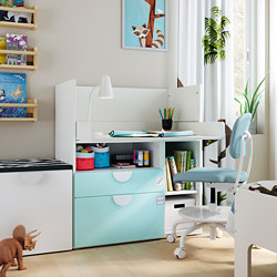 SMÅSTAD - 書檯, 白色 綠色/附2個抽屜 | IKEA 香港及澳門 - PE789069_S3